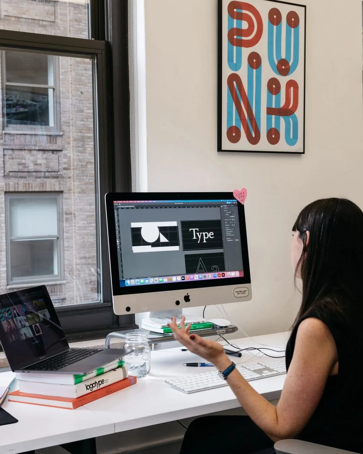 Designer working at a desk