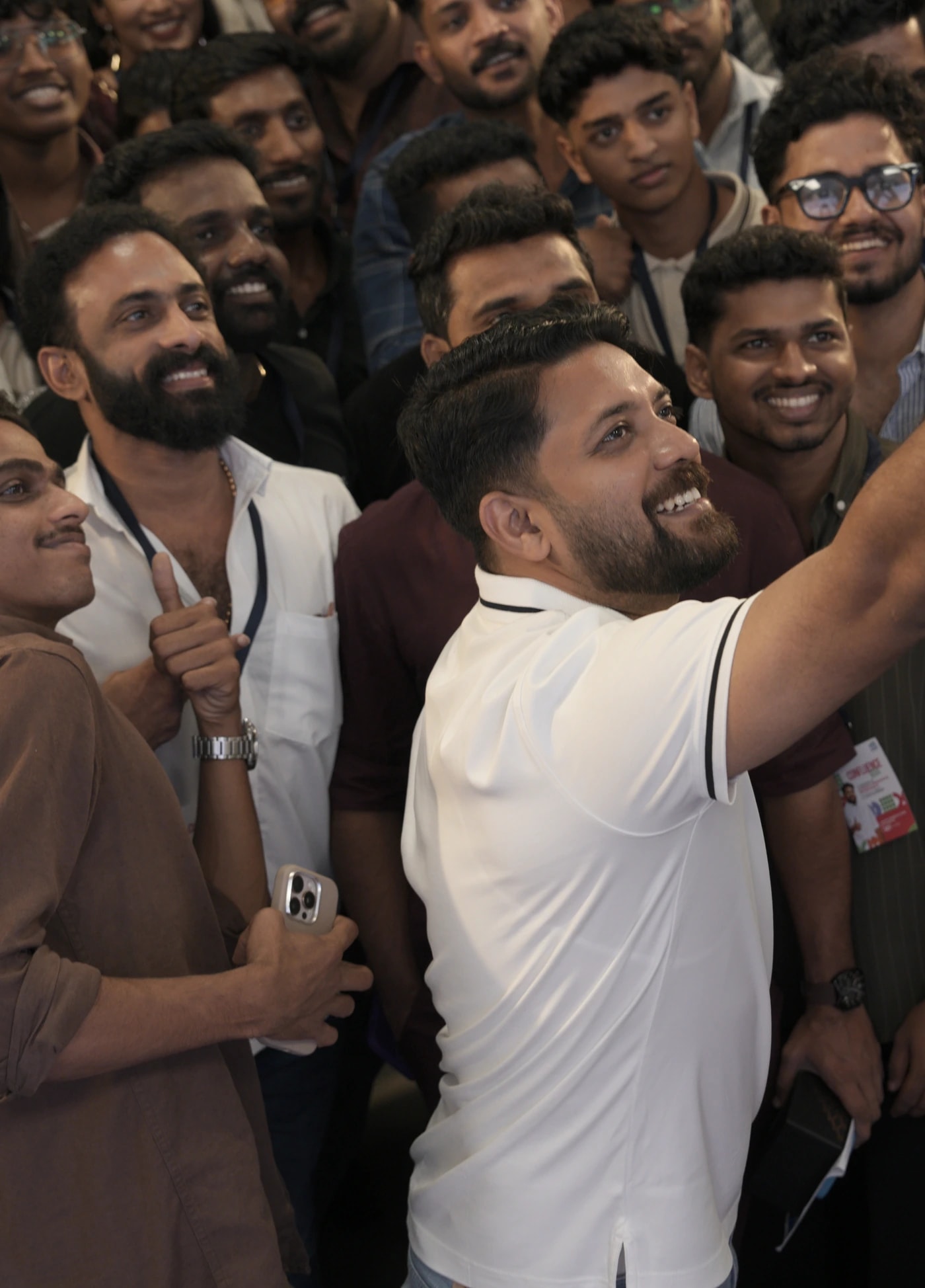 Founders and students celebrating at the launch